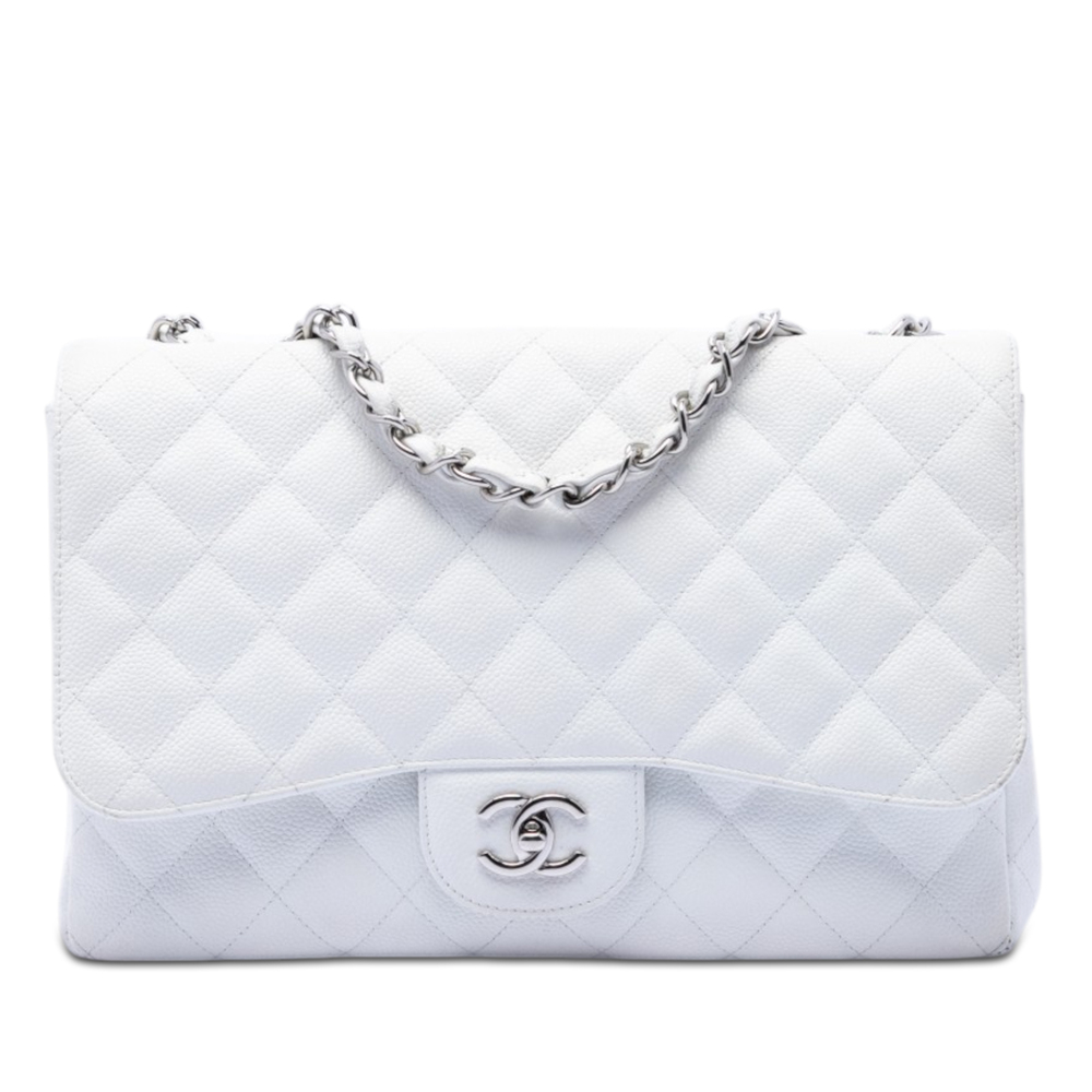 Pre-Loved Chanel Jumbo Classic Caviar Single Flap